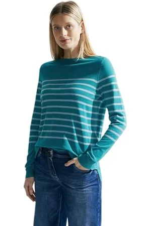 CECIL Damski sweter z dzianiny w paski, , XXL