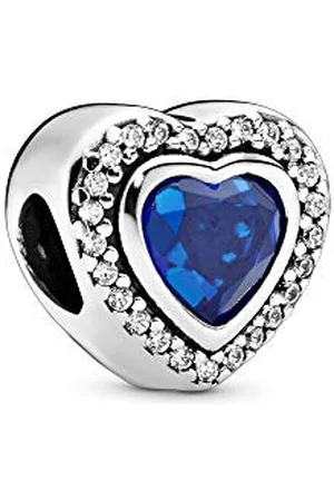 PANDORA Funkelndes Blaues Herz -Charm Sterling-Silber 9,2 x 11 x 11,4 mm (T/H/B)