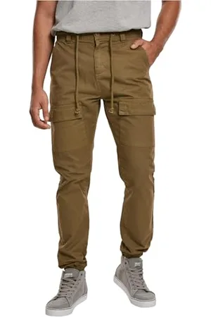 Urban classics Męskie klasyczne spodnie cargo z przodu, , 4XL