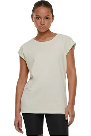 Build Your Brand Damski T-shirt Ladies Extended Shoulder Tee, górna część dla kobiet z wyciętymi ramionami, dostępna w wielu kolorach, rozmiary XS - 5XL, , 5XL