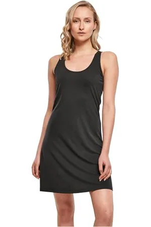 Urban classics Damska sukienka Modal Short Racer Back Dress, letnia sukienka dla kobiet z modalu dżerseju materiał w 3 kolorach, rozmiary XS - 5XL, , 3XL