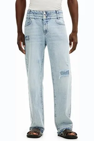 Desigual Męski szablon, 5053 Denim Medium Wash, 38, , 38