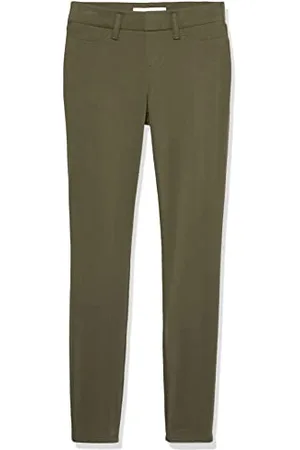 Amazon Damskie jeansy z dzianiny typu pull-on (dostępne w dużych rozmiarach), ciemnooliwkowe, XXL