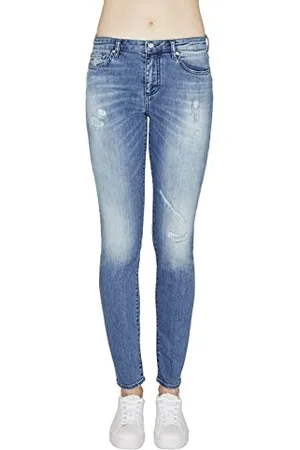 Armani Exchange J69 Lift Up damskie dżinsy, Mid Blue Wash, 58