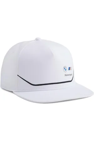 PUMA Czapka unisex BMW M Motorsport z płaskim rondem, biała, jeden rozmiar, , rozmiar uniwersalny