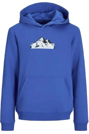 JACK&JONES JUNIOR Chłopięca bluza z kapturem Jcomountain Logo Sweat Hood Sn Mni, , 98