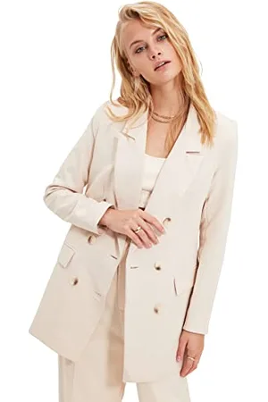 Trendyol Übergroße Blazerjacke mit Knopf Marynarka Oversize z guzikiem Damska, , 30