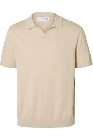 SELECTED Slhmattis Ss Knit Sun Open Polo Noos, , M