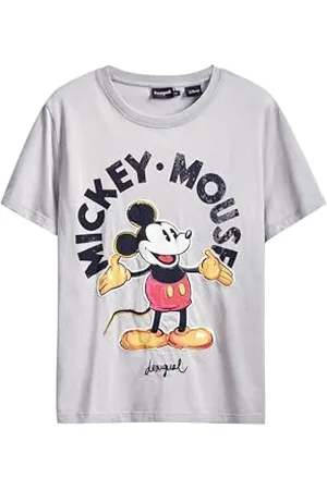 Desigual Damska koszulka Ts_Myszka Miki, czarny/biały, L