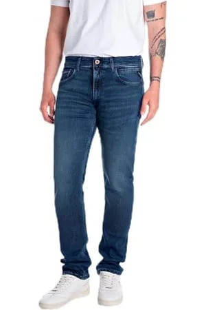 Replay Męskie dżinsy Straight Fit Grover Touch kolekcja, , 32W / 32L
