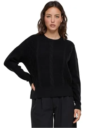 Urban classics Damska bluza Ladies Cabel Knit Sweater Black S, , S