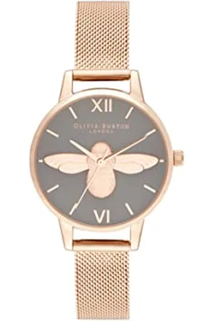 Olivia Burton Analogowy Zegarek Kwarcowy dla Kobiet z Bransoletą ze Stali Nierdzewnej w Kolorze Różowego Złota, OB16EX116