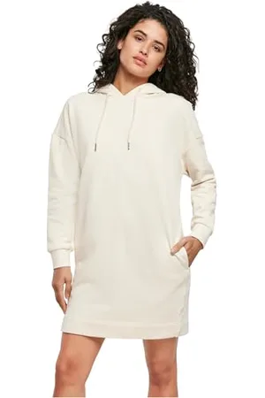 Urban classics Damska sukienka z bawełny organicznej Oversized Terry Hoody Dress, sukienka z kapturem dla kobiet, dostępna w 2 kolorach, rozmiary XS - 5XL, , XXL
