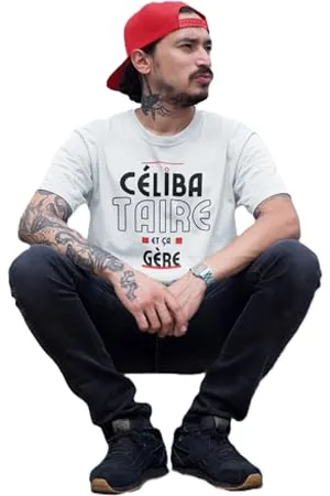 REPUBLIC OF CALIFORNIA Unisex URCTS003-M-WH Celibataire-and-Ca-Gere-T-Shirt- , M, , M