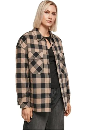 Urban classics Damska kurtka damska Ladies Flanell Padded Overshirt, , XS