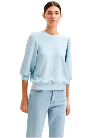 SELECTED Damska bluza SLFTENNY 3/4 Sweat TOP NOOS Blue, , M