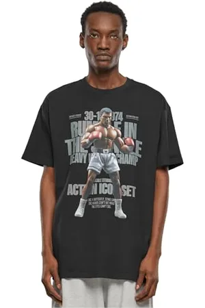 Mister Tee Upscale Rumble Heavy Oversize T-shirt męski z nadrukiem, oversize, krój streetwear, , S