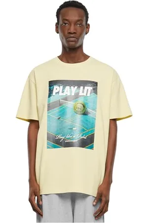 Mister Tee Męski T-Shirt PlayLit Heavy Oversize Tee, T-Shirt z nadrukiem, dla mężczyzn, graficzny T-shirt, Streetwear, , M