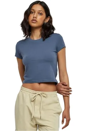 Urban classics Damska koszulka ze stretchem Jersey Cropped Tee, top damski dostępny w wielu wariantach kolorystycznych, rozmiary XS - 5XL, , XL