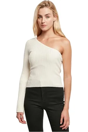 Urban classics Ladies Short Rib Knit One Sleeve Sweter Strój dresowy Damski, , L