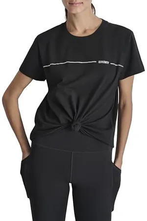 DKNY Damski top z kryształkami strasu, w paski, , rozmiar M, , M