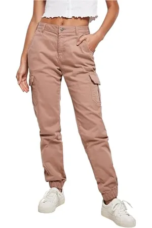 Urban classics Combat Cargo spodnie dla kobiet, spodnie do biegania cargo dla kobiet, rozciągliwe codzienne spodnie cargo z wysokim stanem, dostępne spodnie bojówki Combat Casual Rozmiary: 26-34, , 27W