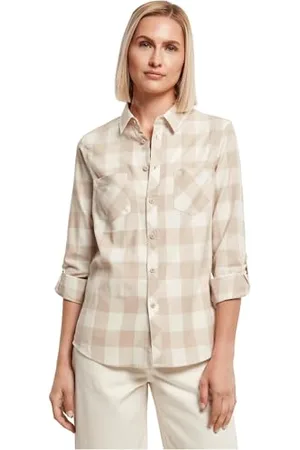 Urban classics Ladies Turnup Checked Flanell Shirt Koszula Kobiety , , L