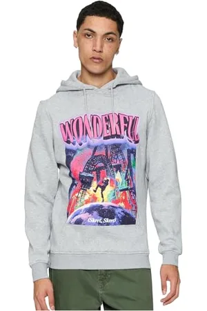 Mister Tee Męska bluza z kapturem Wonderful Heather Hooded, , L