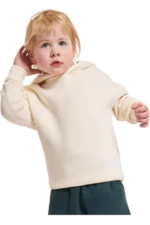 Urban classics Dziewczęca bluza z kapturem Girls Organic Hoody, piaskowy, 110/116
