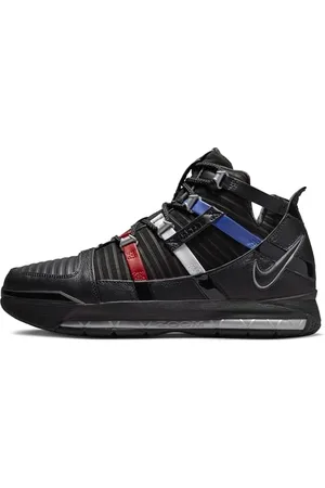 Nike Męskie buty do koszykówki Zoom Lebron III Qs, czarne/srebrne/univers, 7 UK, , 41 EU