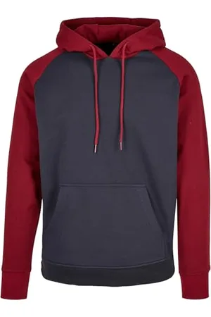 Build Your Brand Męska bluza z kapturem Basic Raglan Hoody, bluza z kapturem dla mężczyzn z kolorystycznie kontrastującymi rękawami dostępna w wielu kolorach, rozmiary XS - 5XL