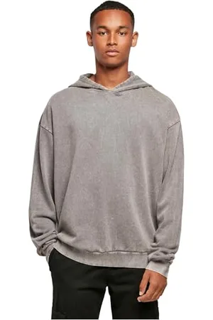 Build Your Brand Męska bluza z kapturem Acid Washed Oversized Hoody, Asphalt, M