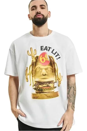 Mister Tee Unisex Eat Lit Oversize Tee, , XS Duże rozmiary wysoki