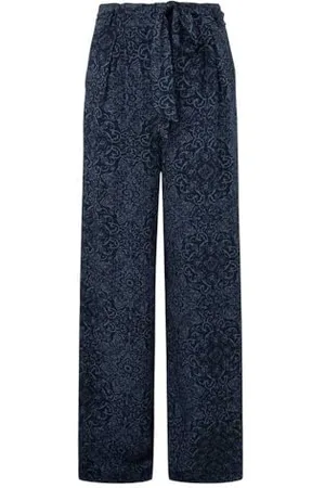 Pepe Jeans Damskie spodnie Colette z nadrukiem, niebieskie (Sea Blue), XL, , XL