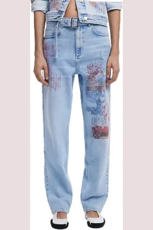 Desigual Denim_Hawaii 5053 Denim Medium Wash, 38, , 36