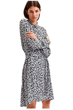 SELECTED Bestseller a/s Damska sukienka Slffiola Ls AOP Shirt Dress Noos, , 34