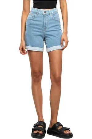 Urban classics Damskie spodenki dżinsowe Organic Stretch Denim 5 kieszeni, niebieski (clearblue Bleached), 30