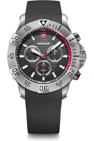 Wenger Seaforce Chrono Analogowy Kwarcowy Zegarek Z Chronografem Średnica 43 mm Szwajcarski Wodoodporny Silikonowy Pasek Do 200 M 01.0643.122