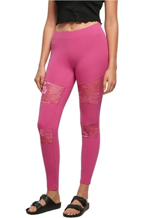 Urban classics Legginsy damskie , Różowy, M