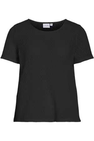 VILA Vimine O-Neck S/S Top, , S
