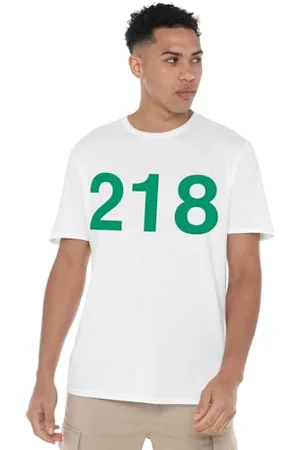 Squid Game Player 218 koszulka unisex, biała, XL, , XL