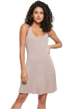 Urban classics Damska sukienka Modal Short Racer Back Dress, letnia sukienka dla kobiet z modalu dżerseju materiał w 3 kolorach, rozmiary XS - 5XL, Duskrose, S