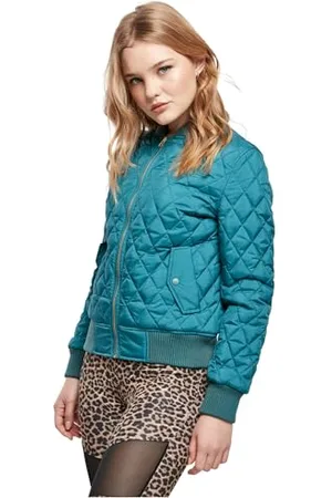Urban classics Damska diamentowa pikowana nylonowa kurtka, , XL