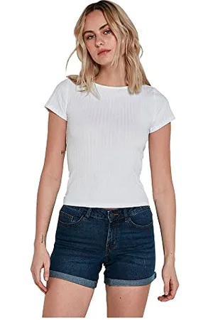 Noisy May Damskie dżinsy NMBE Lucy NM VI170MB - Regular Fit - niebieskie - Medium Blue Denim XS S M L XL krótkie dżinsy 75% bawełna, , S