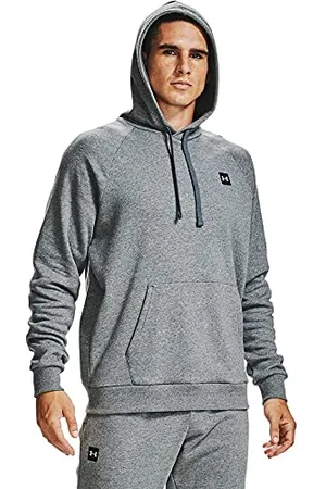 Under Armour Mężczyźni Rival Bluza z Kapturem, Szary, XL