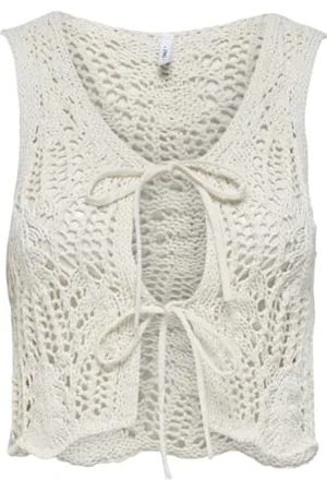 ONLY Onllizzy Life Sl Crochet Tie Vest KNT damska, , M