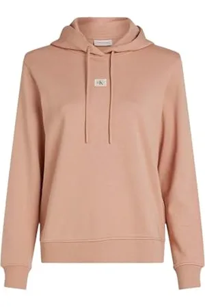 Calvin Klein Jeans Damska WEVEN LABEL REGULAR HOODIE J20J225085 Bluza z kapturem, różowa (Toskania), M, , M