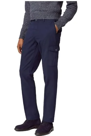 Hackett Męskie spodnie cargo TEXSTRETCH, niebieskie (granatowe), 34W/30L, , 34W / 30L