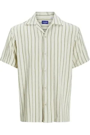 JACK & JONES Jorcoba Stripe Resort Shirt Ss Sn, , XXL