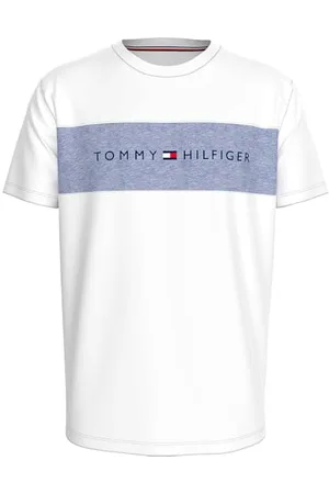 Tommy Hilfiger Męska koszulka SS BLOCK LOGO UM0UM03418, biała, XXL, , XXL